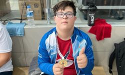 Down sendromlu Alperen Türkiye şampiyonu oldu