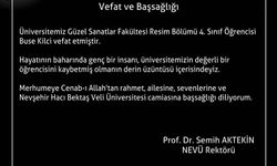 Aktekin’den NEVÜ öğrencisi Kilci için taziye mesajı