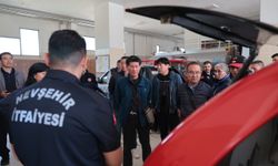 Güney Koreli itfaiyeciler Nevşehir itfaiyesini gezdi