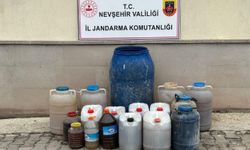 Hacıbektaş’ta 471 litre kaçak şarap ele geçirildi