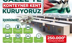 Nevşehirliler Gazze'de konteyner kent kuruyor