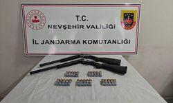 Otoyol jandarması 2 adet tüfek ele geçirdi