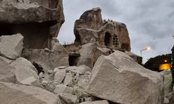 Göreme'de peribacası yıkıldı