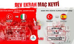 Voleybol ve futbol maçları dev ekranda