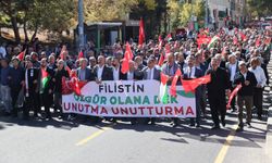 Filistin'e destek yürüyüşü düzenlendi