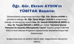 NEVÜ’lü Aydın’ın projesine TÜBİTAK desteği