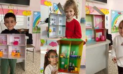 Kardelenli anaokulu öğrencileri hayallerindeki evi yaptı