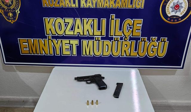 Kozaklı’da ruhsatsız  silah ele geçirildi