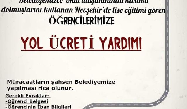 Karapınar Belediyesinden öğrencilere destek