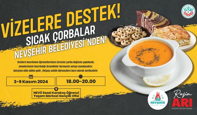 Belediyeden üniversite öğrencilerine çorba ikramı