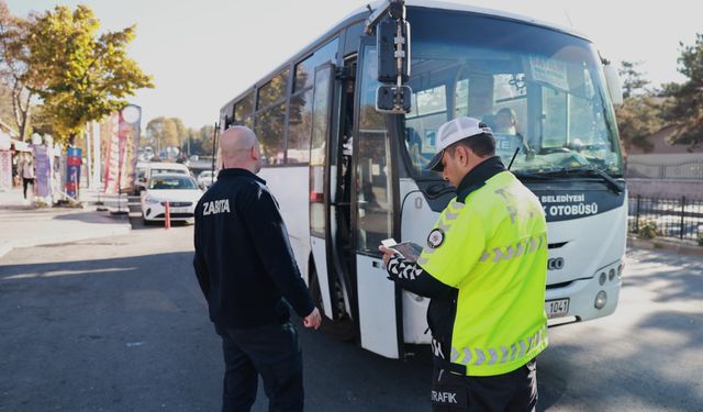 Halk otobüsleri denetlendi