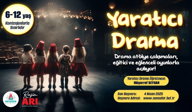 Çocuklar için yaratıcı drama kursu düzenleniyor