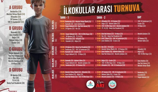 İlkokullar arası futbol turnuvası heyecanı