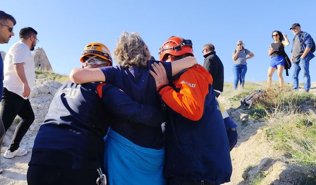 Yaralanan turisti AFAD kurtardı