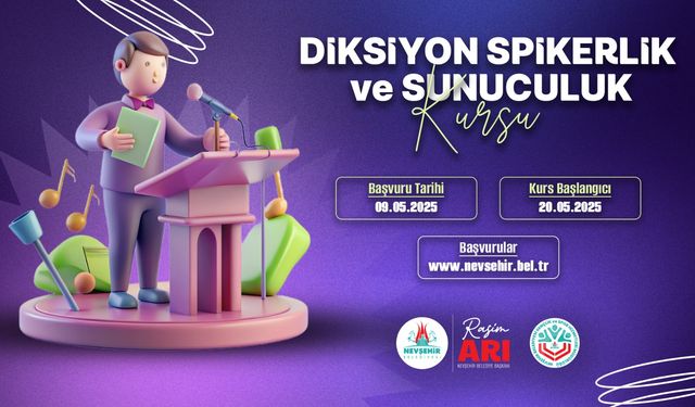 Diksiyon, spikerlik ve sunuculuk kursu