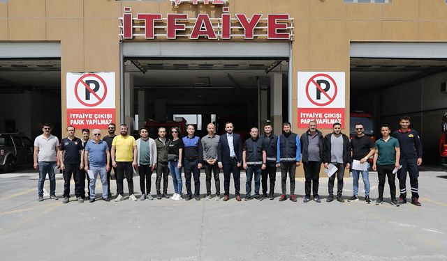 Nevşehir itfaiyesi belde belediyelerine yangın eğitimi verdi