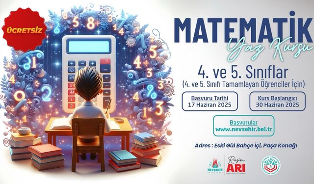Nevşehir Belediyesinden matematik kursu