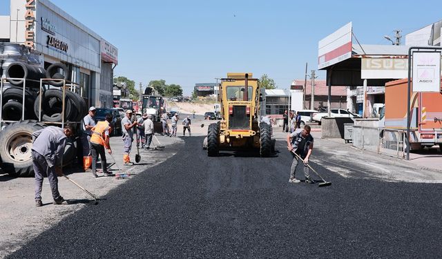 Sanayide asfalt çalışması