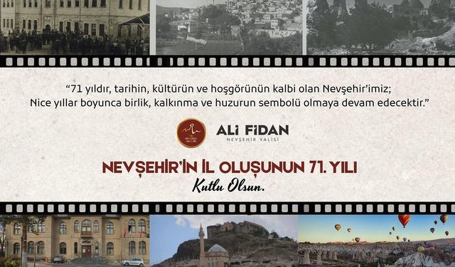 Vali Fidan’dan 71. yıl mesajı