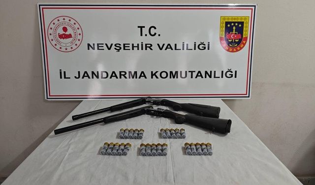 Otoyol jandarması 2 adet tüfek ele geçirdi