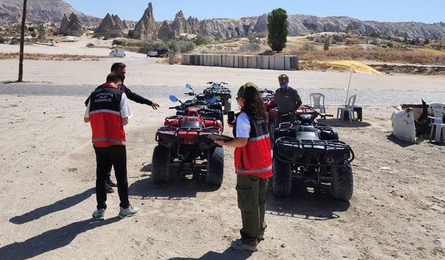 Kapadokya Alan Başkanlığı ATV'leri denetledi