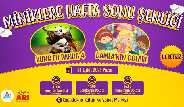 Minikler hafta sonunda tiyatro ve film izleyecek