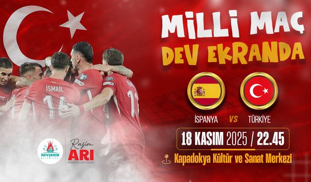 Milli maçlar dev ekranda seyredilecek