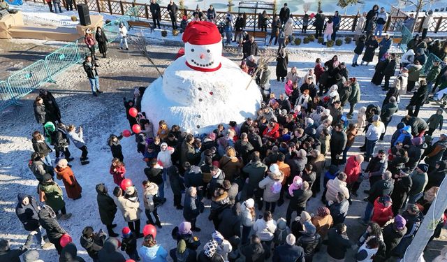 Nevşehir'de kar eğlencesi