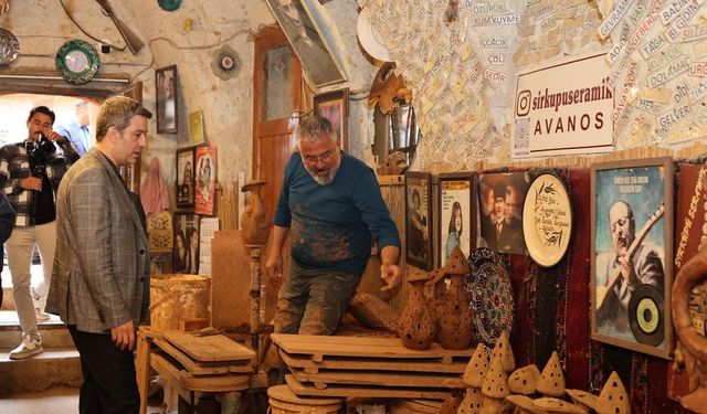 Aslanbay, Avanos’ta seramik ustalarıyla buluştu