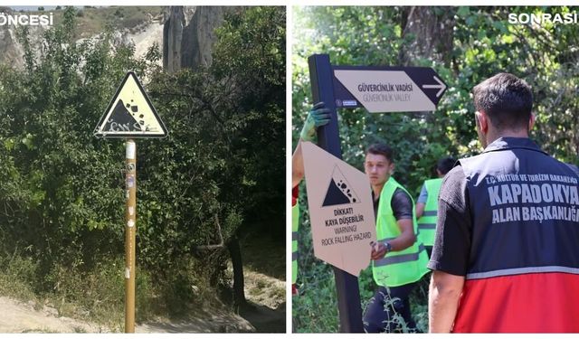 Alan Başkanlığı Güvercinlik Vadisinde levhaları yeniledi