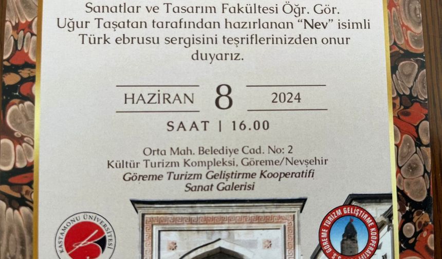 Göreme’de Türk ebrusu sergisi açılacak
