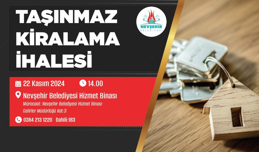 Belediye 14 taşınmazı kiraya verecek