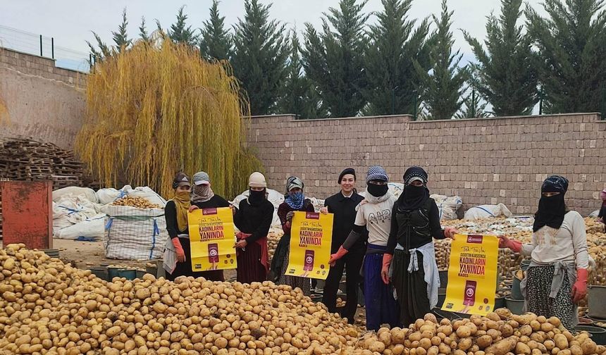 Patates işçileri jandarma tarafından bilgilendirildi