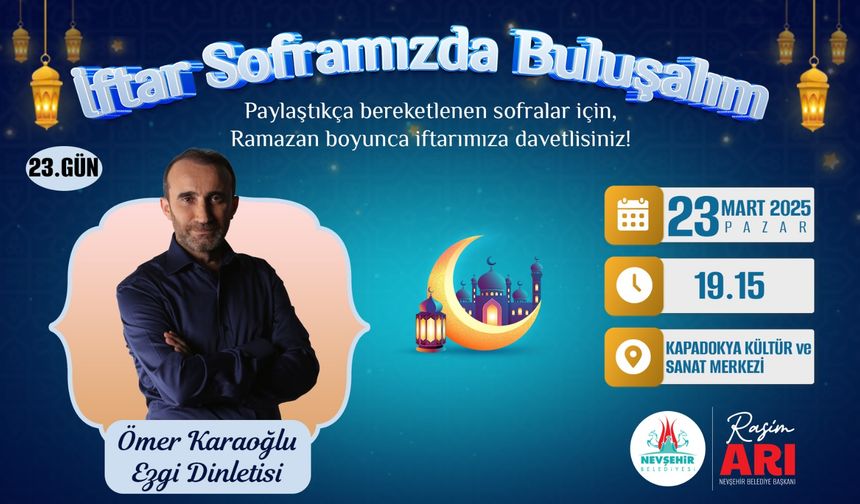 Ömer Karaoğlu, Nevşehirlilerle buluşuyor