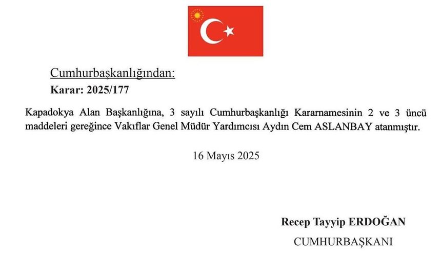 Kapadokya Alan Başkanı değişti