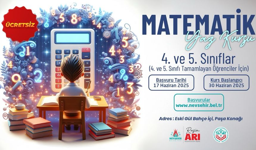 Nevşehir Belediyesinden matematik kursu