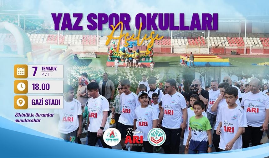 Nevşehir Belediyesi Yaz Spor Okulları pazartesi açılıyor