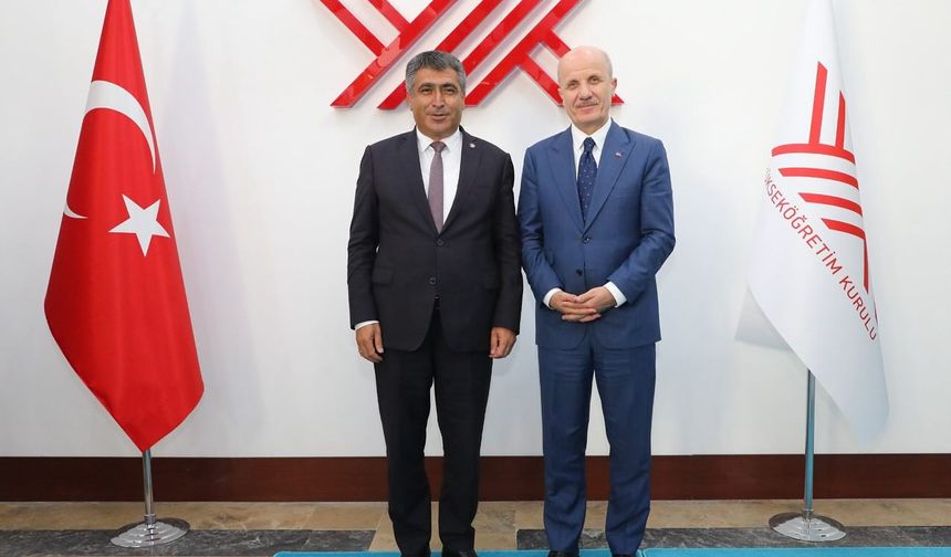 Aktekin’den YÖK Başkanı Özvar’a hayırlı olsun ziyareti
