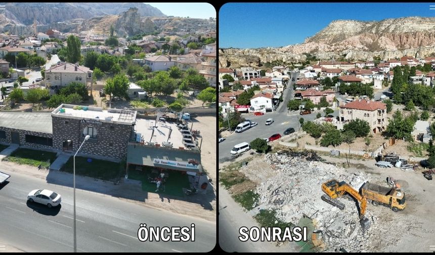 Çavuşin'de otel ve restoran yıkıldı