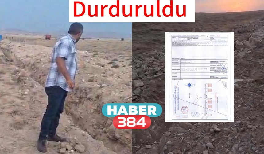 Kaçak su kazısı durduruldu
