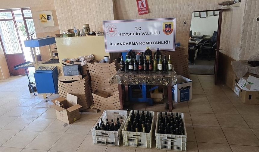 Ürgüp’te kaçak içki operasyonu