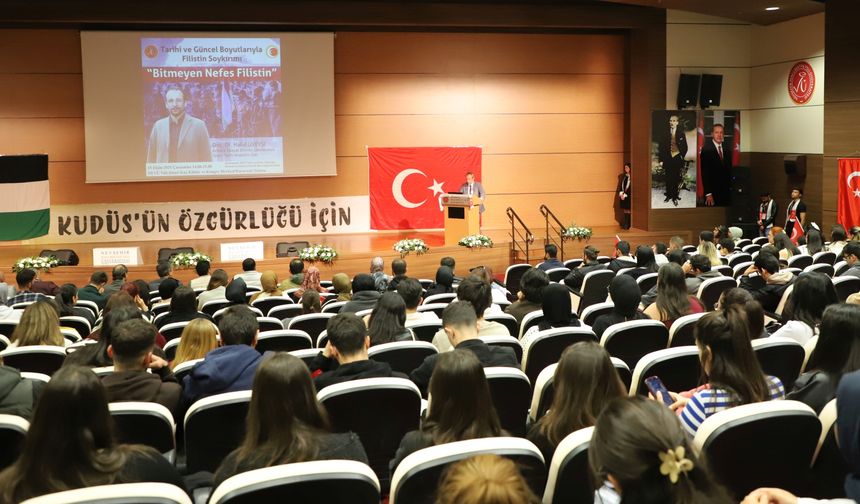 NEVÜ’de "Bitmeyen Nefes Filistin" konferansı düzenlendi