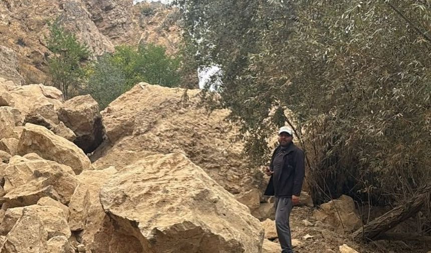 Sarıhıdır’ın tarihi Firiz Mevkiinde kaya çökmesi yaşandı