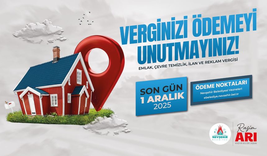 Belediyeden vergi hatırlatması