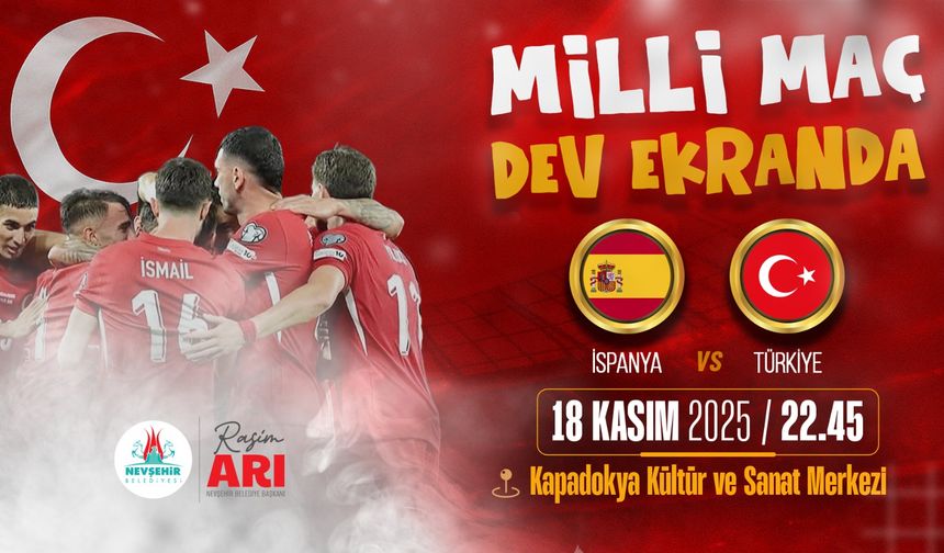 Milli maçlar dev ekranda seyredilecek