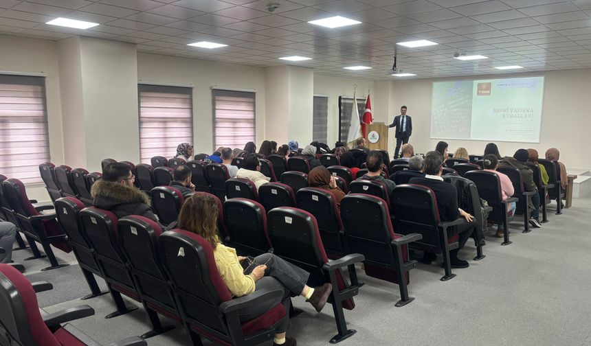 Resmi Yazışma Kuralları eğitimi verildi
