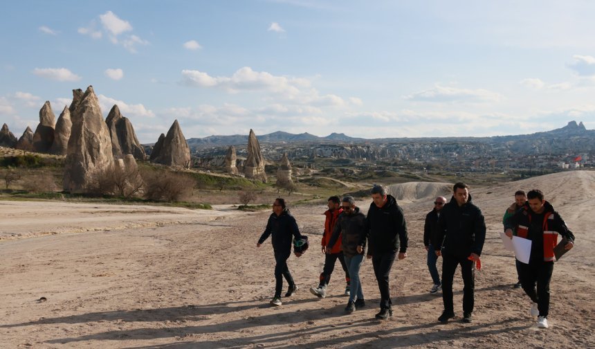 Kapadokya Alan Başkanı Aslanbay, ATV-UTV güzergahında incelemede bulundu
