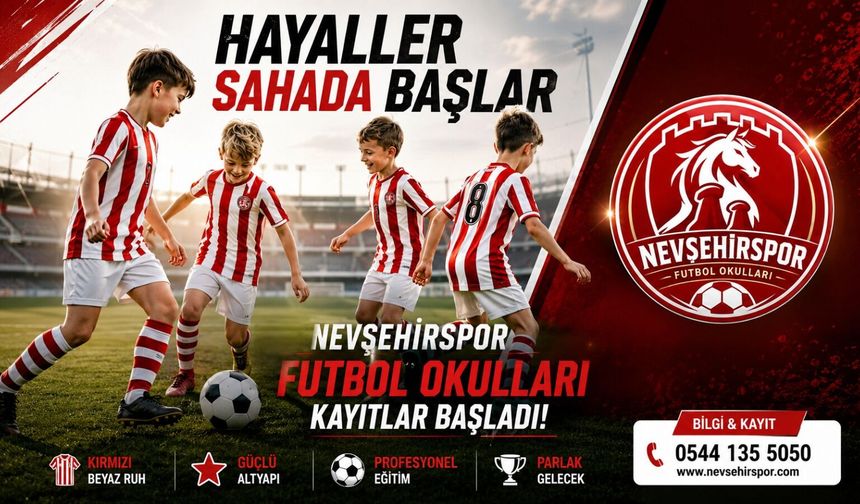Nevşehirspor Futbol Okullarında kayıt heyecanı başladı
