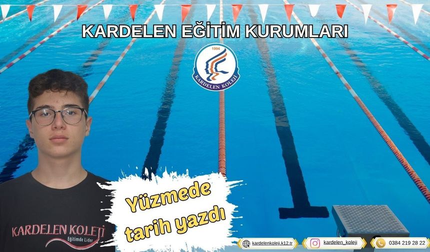 Kardelenli yüzücü Nevşehir tarihine geçti