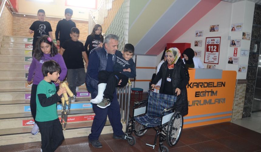 Kardelen’de tahliye tatbikatı yapıldı